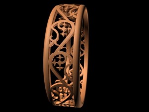 the east in gold 3D 모델