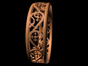 the east in gold 3D Model