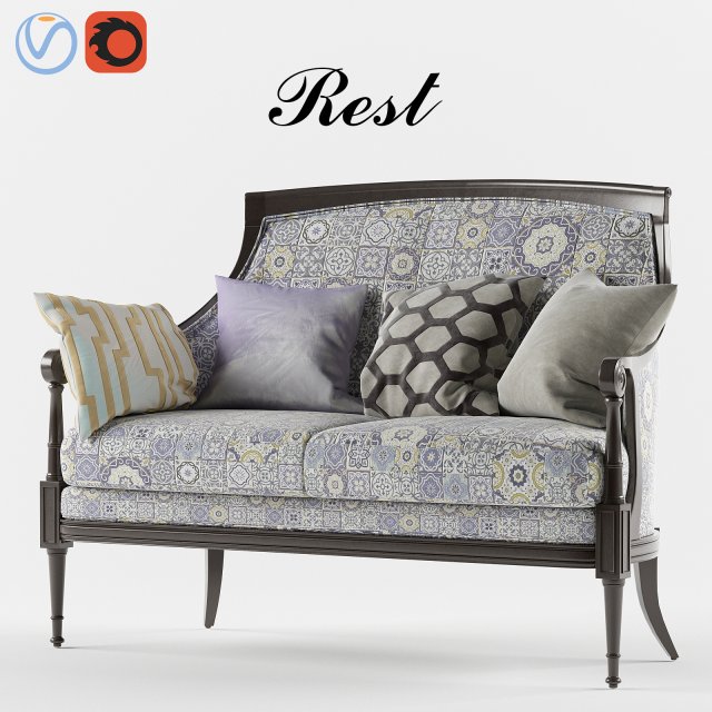 sofa rest 3Dモデル .c4d .max .obj .3ds .fbx .stl .blend