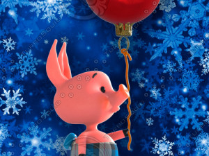 happy new year pig 3D मॉडल