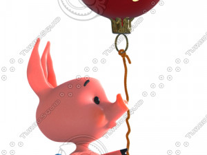 happy new year pig Modèle 3D