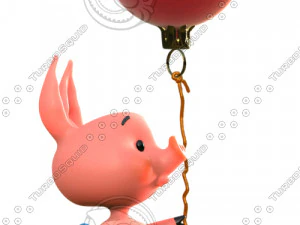 happy new year pig 3D Model