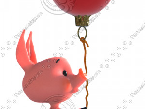 happy new year pig 3D मॉडल