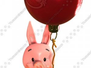 happy new year pig 3D Model