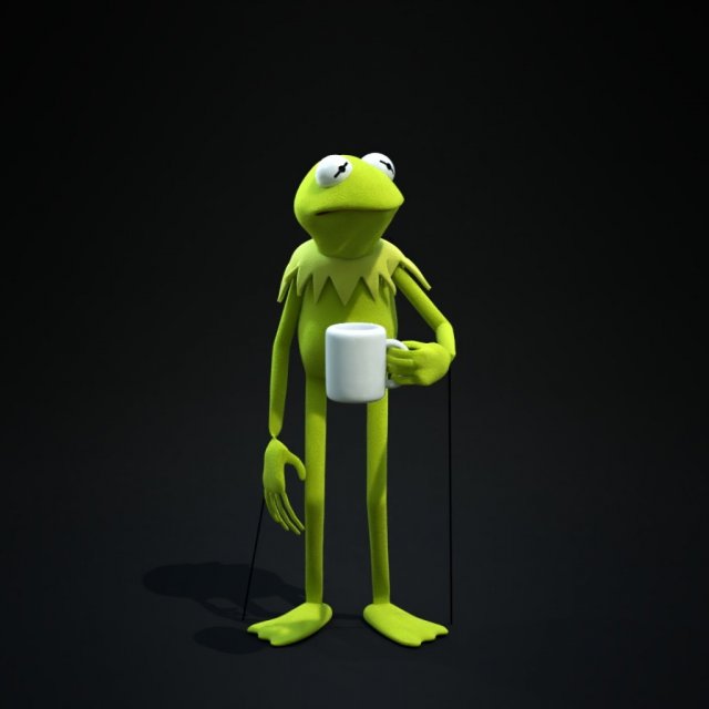 kermit the frog rig Model 3D .c4d .max .obj .3ds .fbx .stl .blend 