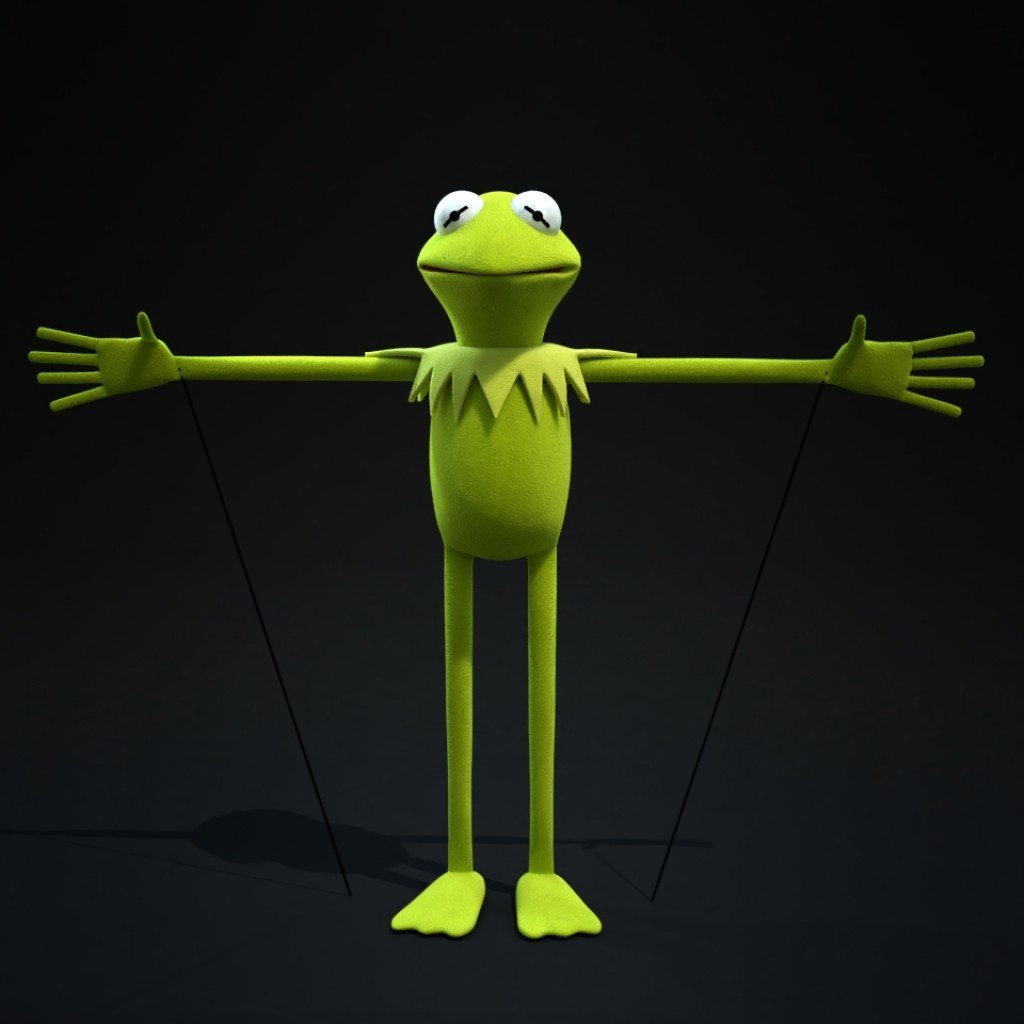 Kermit the Frog RIG Model 3D. 