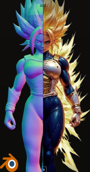 IKA super sajajin 2 3Dモデル .c4d .max .obj .3ds .fbx .stl .blend 