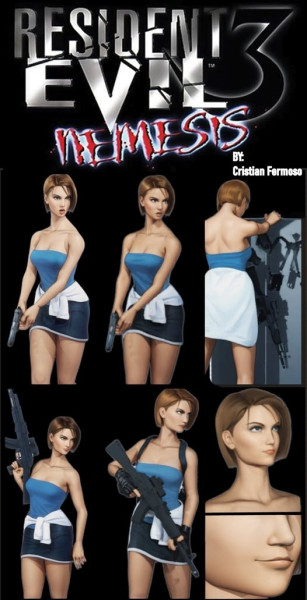 Jill Valentine Original Quality FULL PACK 3D Модель .c4d .max .obj .3ds .fbx .stl .blend 