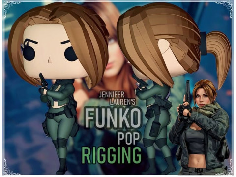 Jennifer Lauren funko pop original character 3Dプリントモデル