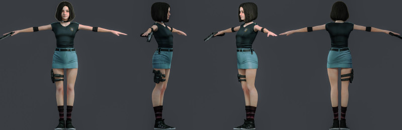 Catherine Disher Rigging 3D Model .c4d .max .obj .3ds .fbx .stl .blend