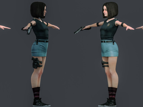 Catherine Disher Rigging Modello 3D