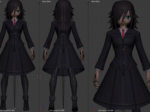 Anime girl 1 Modello 3D