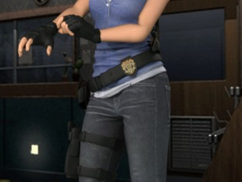 Jill Valentine 1999 resident evil 3 nemesis Quality Original All Version 3D Модель