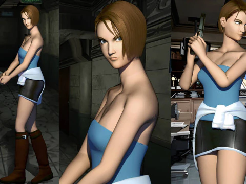 Jill Valentine 1996 Quality Original All Version 3D Model