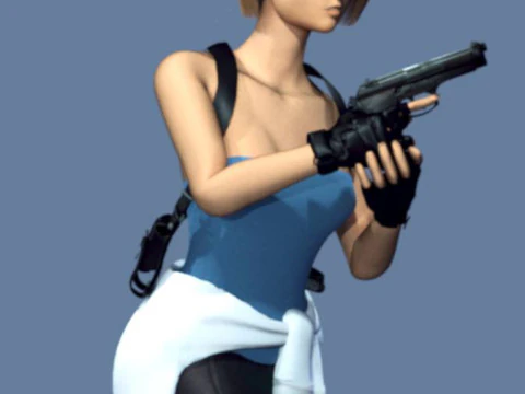 Jill Valentine 1996 Quality Original All Version 3D Model