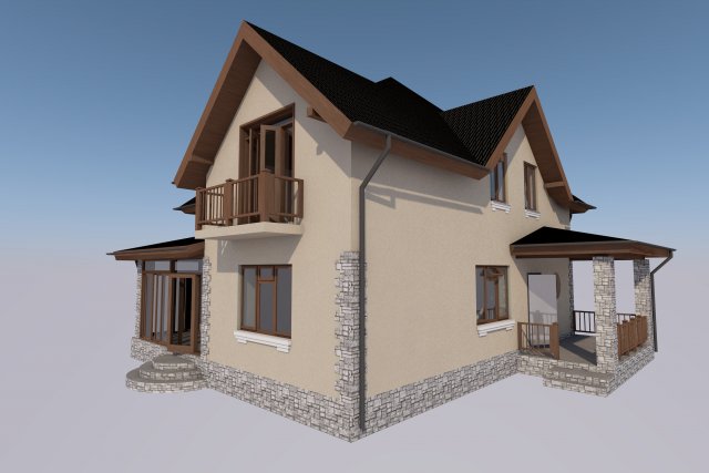 house klgd012 3D Модель .c4d .max .obj .3ds .fbx .stl .blend 