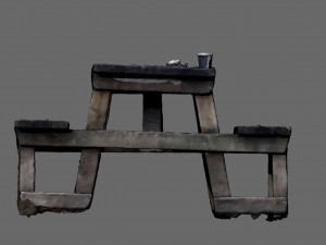 Picnic table garden table game model Model 3D