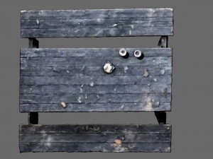 Picnic table garden table game model 3D Model