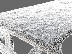 Picnic table garden table game model Model 3D