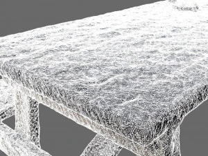 Picnic table garden table game model 3D Model