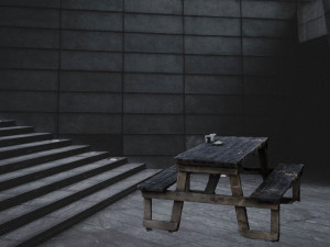 Picnic table garden table game model Model 3D