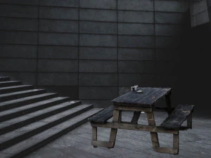 Picnic table garden table game model 3D Model