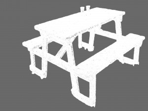 Picnic table garden table game model Model 3D