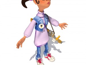 girl with a Modelo 3D