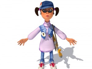 girl with a 3D मॉडल