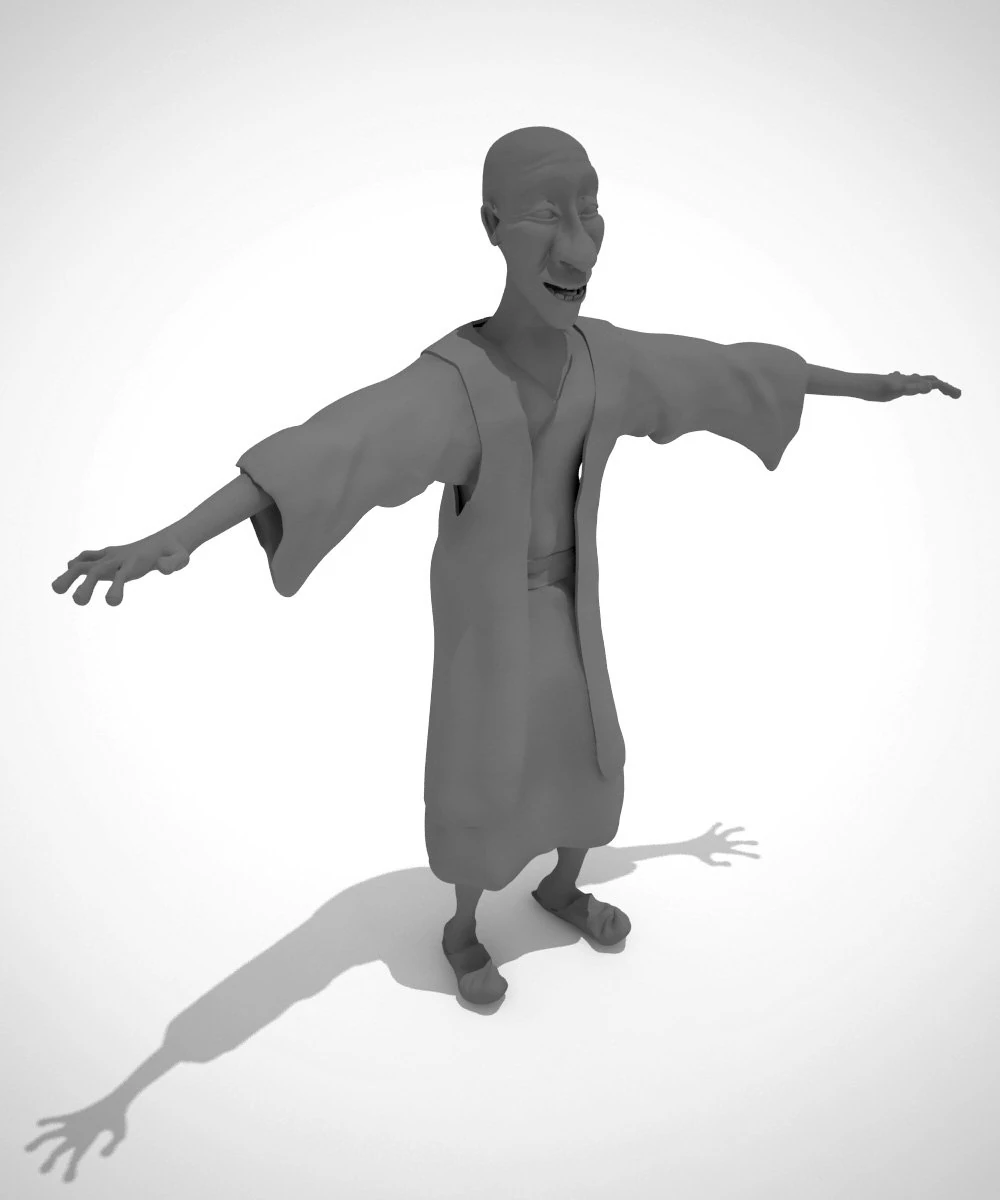 grandpa 3D Model .c4d .max .obj .3ds .fbx .stl .blend 
