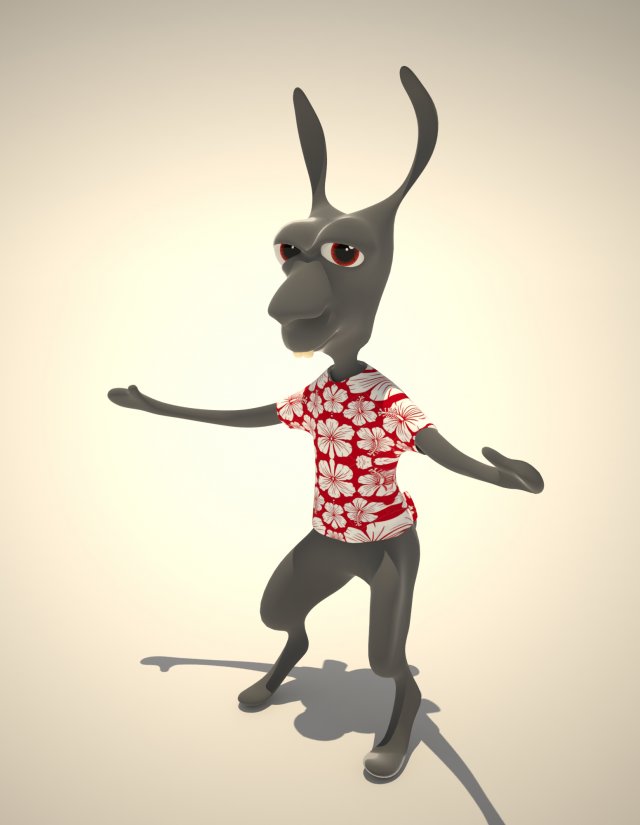 rabbit 3D 模型 .c4d .max .obj .3ds .fbx .stl .blend 