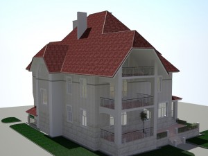 3 storey cottage house 3D Модель