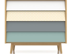 pack scandinavian commode multi colored 3D Model