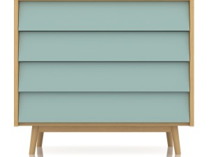 pack scandinavian commode multi colored 3D Model