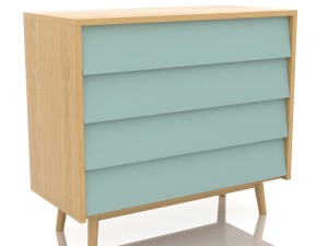 pack scandinavian commode multi colored 3D Model