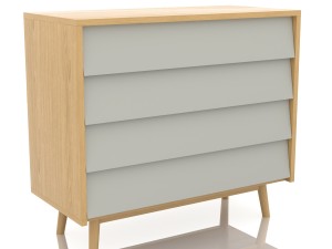 pack scandinavian commode multi colored 3D Model