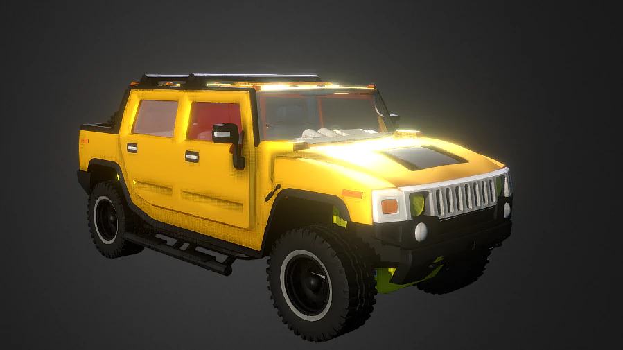 hummer h2 sut 3D Model .c4d .max .obj .3ds .fbx .stl .blend 