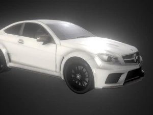 2012 mercedes-benz c63 amg coup black series 3D Model