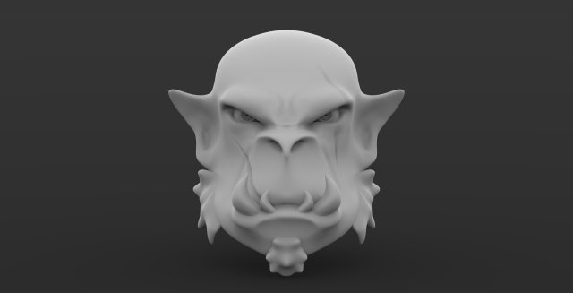 orc head Model 3D .c4d .max .obj .3ds .fbx .stl .blend 