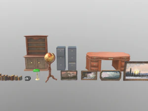 set di mobili pbs Modello 3D