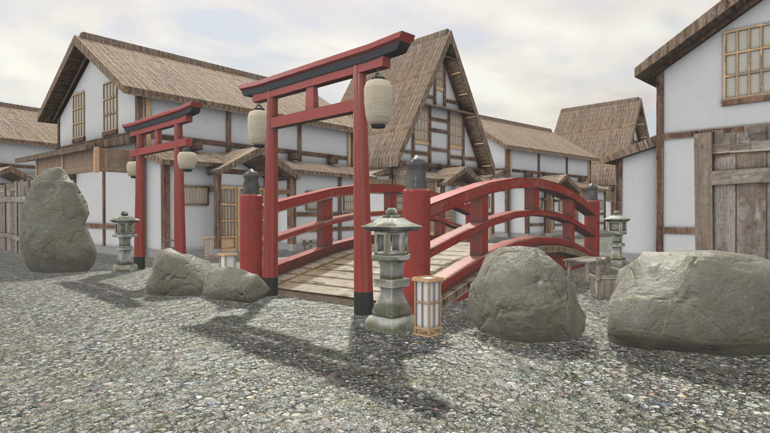 japanese architecture 3D Model .c4d .max .obj .3ds .fbx .stl .blend 