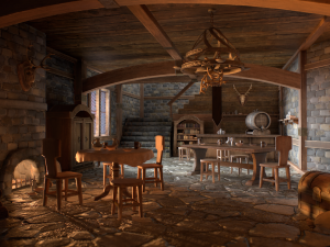 medieval interior set 3D Модель