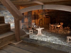 medieval interior set 3D Модель