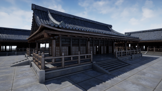 asian temple 3D Model .c4d .max .obj .3ds .fbx .stl .blend