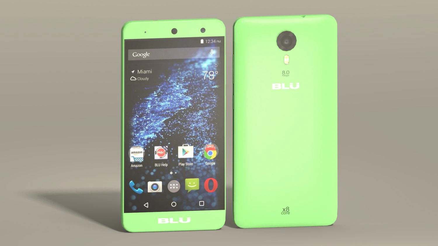 smartphone blu life x8 3D Model .c4d .max .obj .3ds .fbx .stl .blend