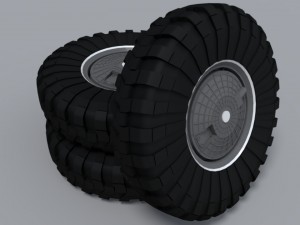 wheels on an armored personnel carrier or btr 3D Model