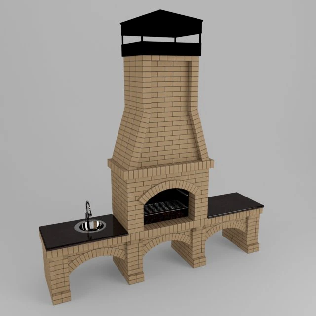 barbecue 3D Model .c4d .max .obj .3ds .fbx .stl .blend 