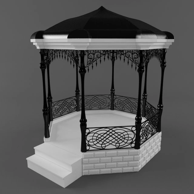 gazebo 3D Model .c4d .max .obj .3ds .fbx .stl .blend 