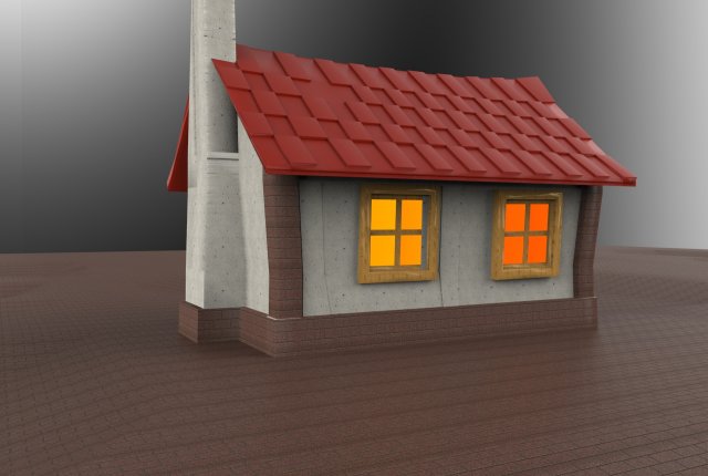 small house 3D-Modell .c4d .max .obj .3ds .fbx .stl .blend 