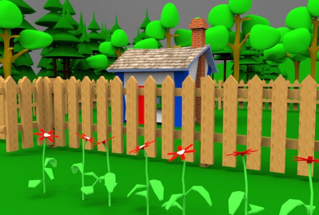 house in the woods Model 3D .c4d .max .obj .3ds .fbx .stl .blend 